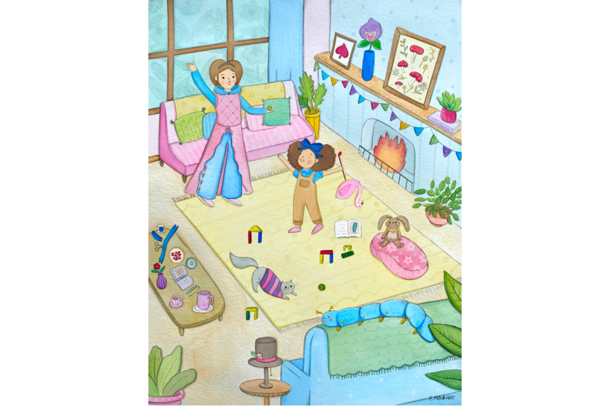 Children's book illustration for Alice's Adventures in Wonderland